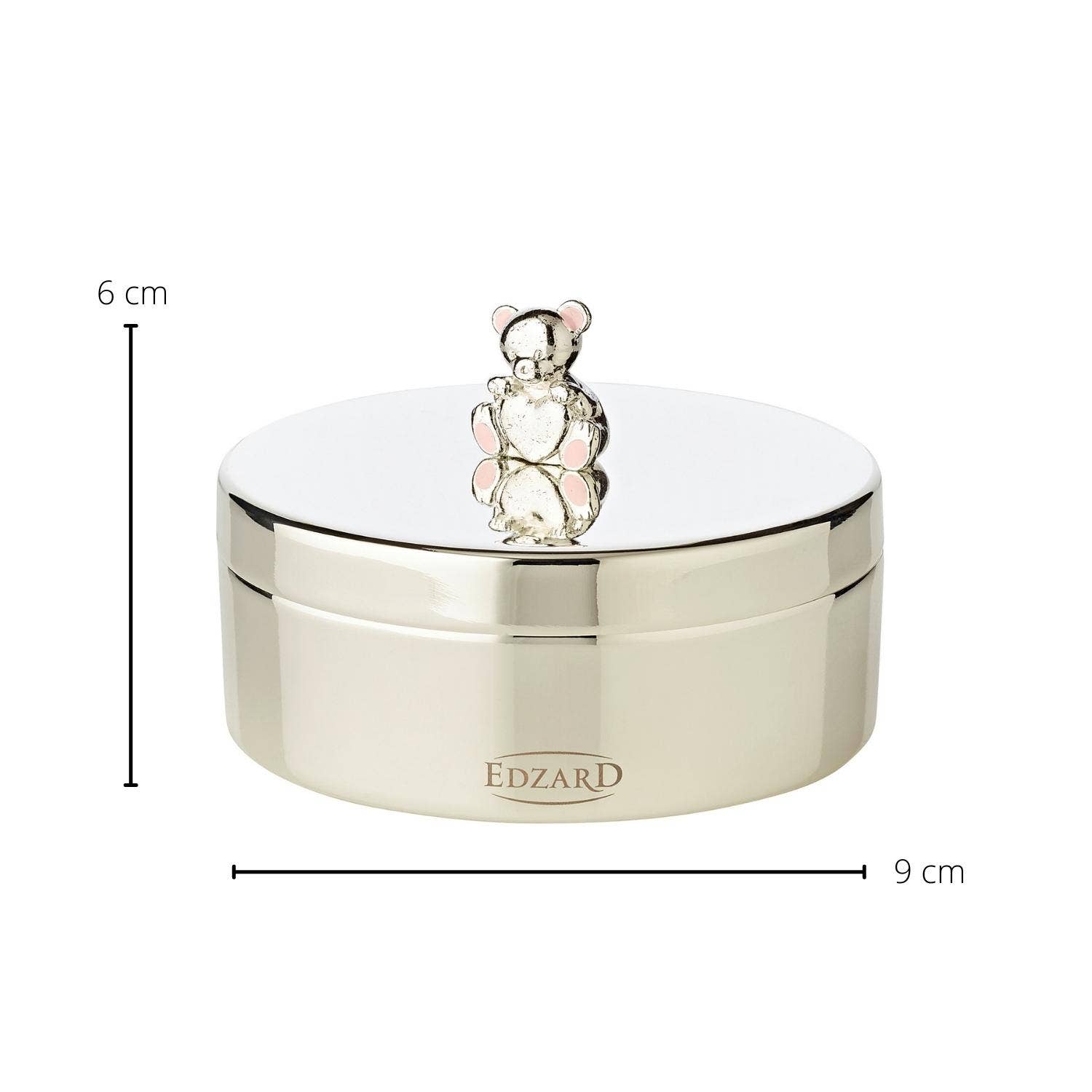 EDZARD - Wholesale Jewelry Box/Organizer - Tooth Box Jewelry Box Mama Bear, silver-plated2