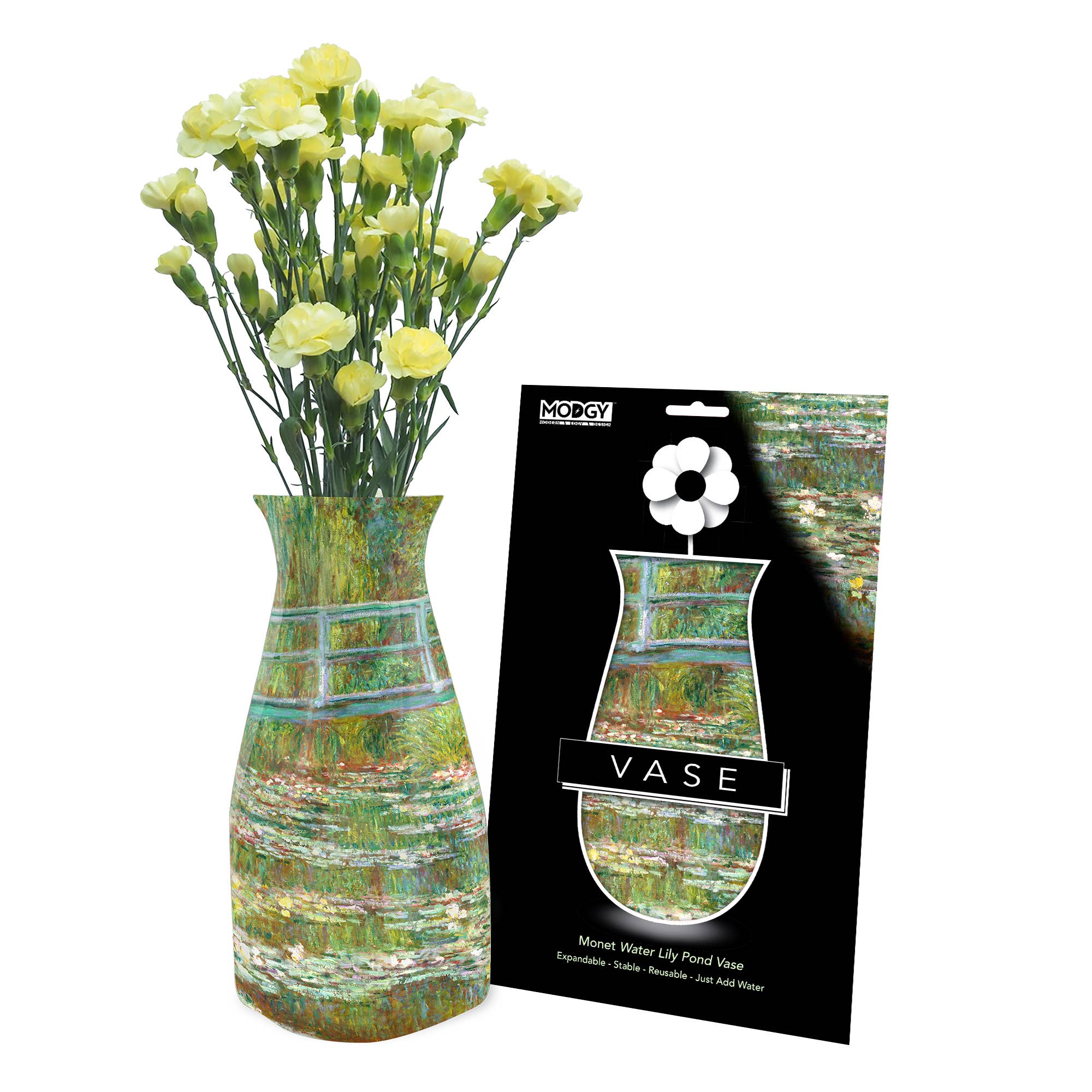 Modgy - Wholesale Vase - Modgy Expandable Vase - Monet Water Lily Pond3