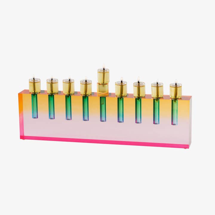 Apeloig Collection - Wholesale Menorah - Oil Menorah Multicolor1