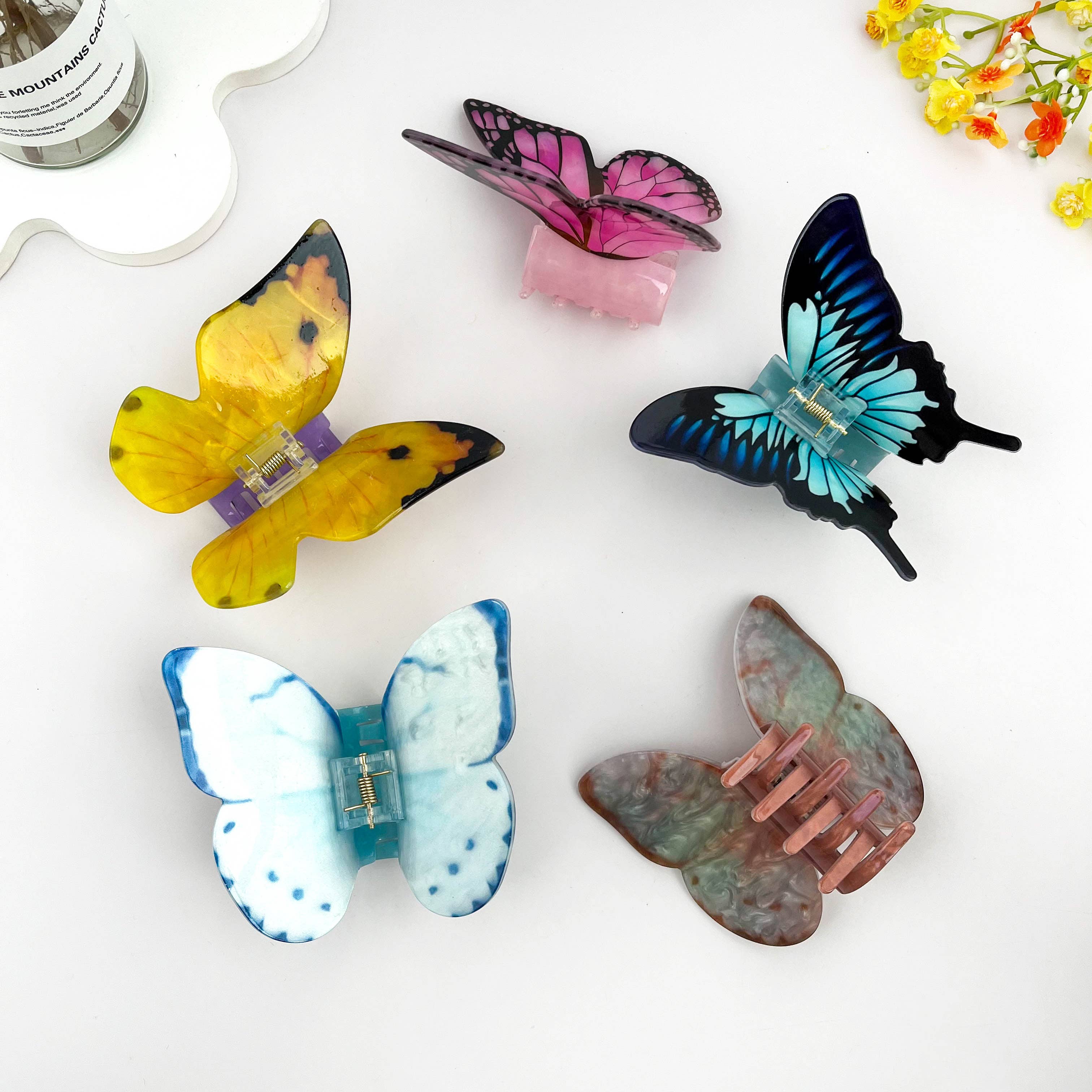 mildstyles - Wholesale Hair Clip - Women's - Creative  Elegant Acrylic Butterfly-Insect Hair Claw Clip 🦋5