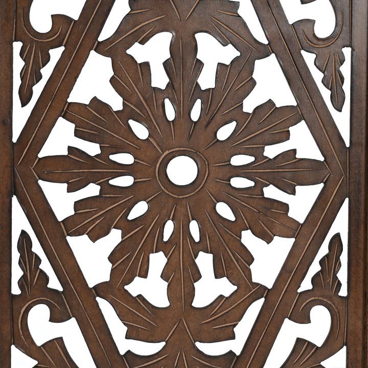 iAnanas - Wholesale Pet Folding Gate - Dog - Handmade Mango Wood Dog Gate - Freestanding 4-Piece Pet Gate, Brown, Foldable Safety Fence & Fireplace Guard for Dogs, Cats & Children - 180x2x84 cm3