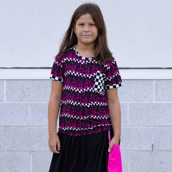 (BAMBOO) Fiamme Rosa PARKER Pocket T (Bambino, Gioventù) per la vendita all'ingrosso da parte di Micro Me