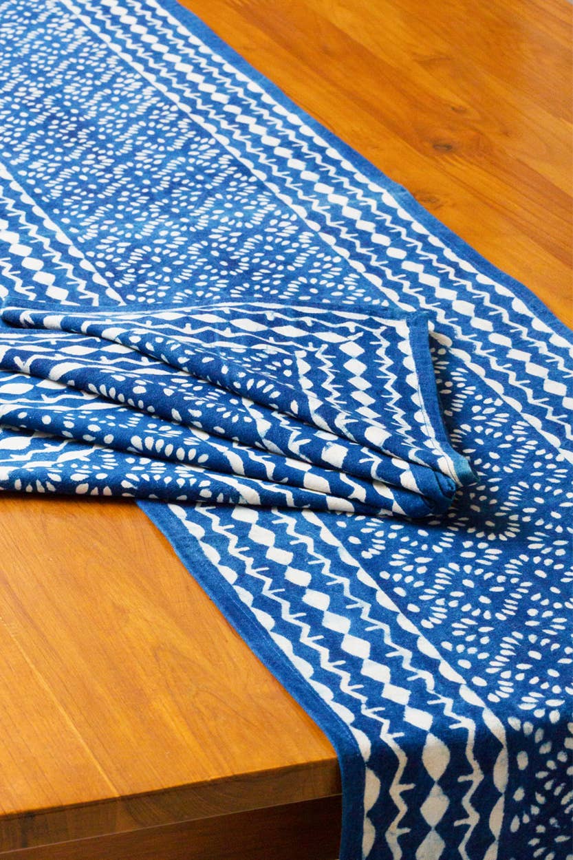 Sevya Handmade – wholesale Table runner – Indigo Table Runner1