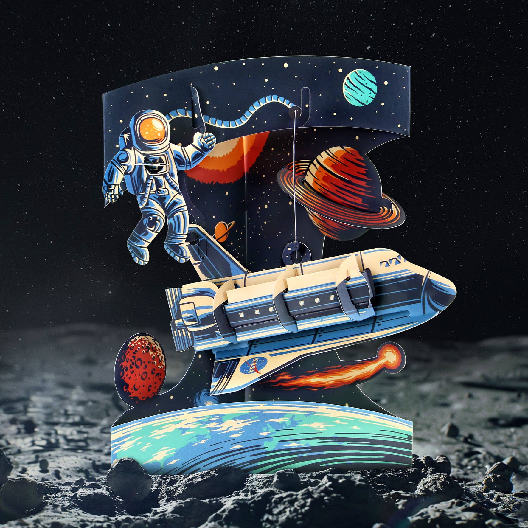 Santoro London – Großhandel Grußkarten für den Alltag – Schwingkarten - Space Shuttle6