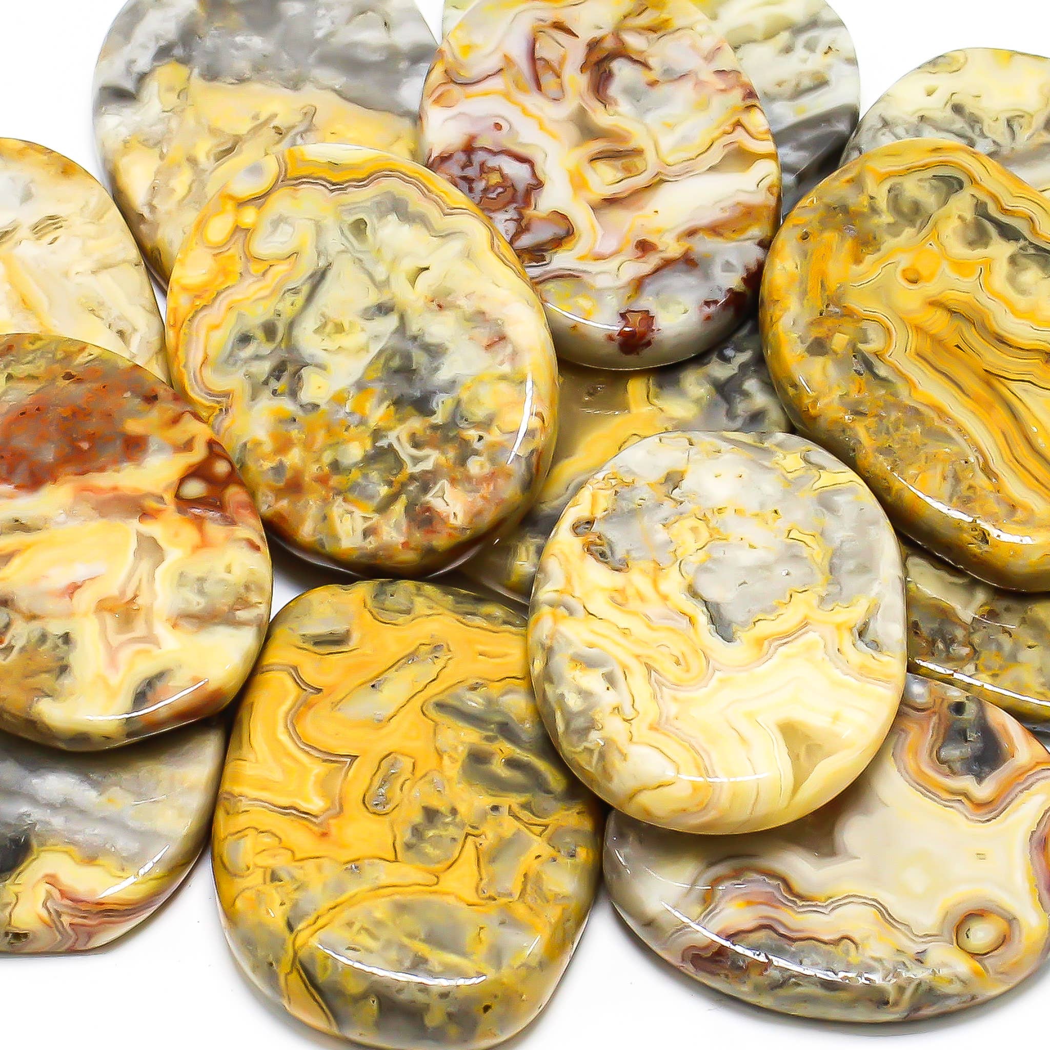 Quasar Gems USA - Wholesale Spiritual Stone/Crystal - Crazy Lace Agate Smooth Large 1/2 KG 1