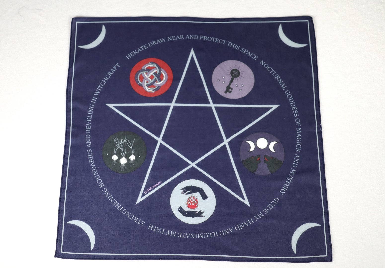 Lady Moon Co.® - Venta al por mayor Bandana - Mujer - Bandana de Tela de Altar: Hécate1