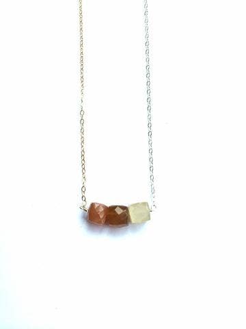 Multicolored Moonstone Necklace for wholesale by Peach Jewel
