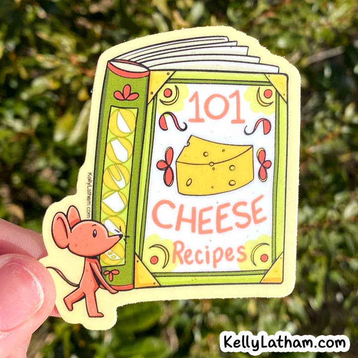 Autocollant de livre de recettes Souris avec fromage – Librairies Boutiques de cadeaux pour la vente par Kelly Latham Art