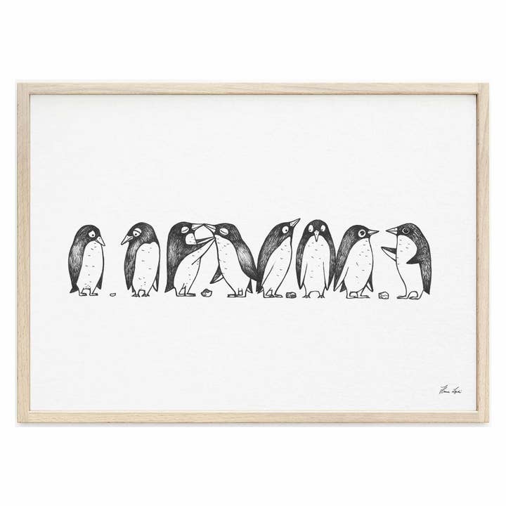 Art Print - Penguin Love Story for wholesale by LIGARTI