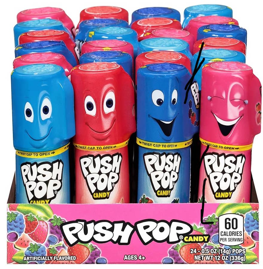 O'Shea's Candies Sweet Shop - Wholesale Lollipop - Nostalgic 1986 Original Push Lollipop 24ct Mix Display Box3