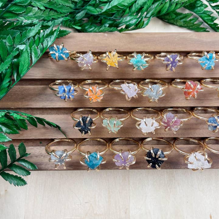 Ewelina Pas Jewelry - Wholesale Single Stone/Solitaire Ring - Gold Rough Nugget Prong Ring18