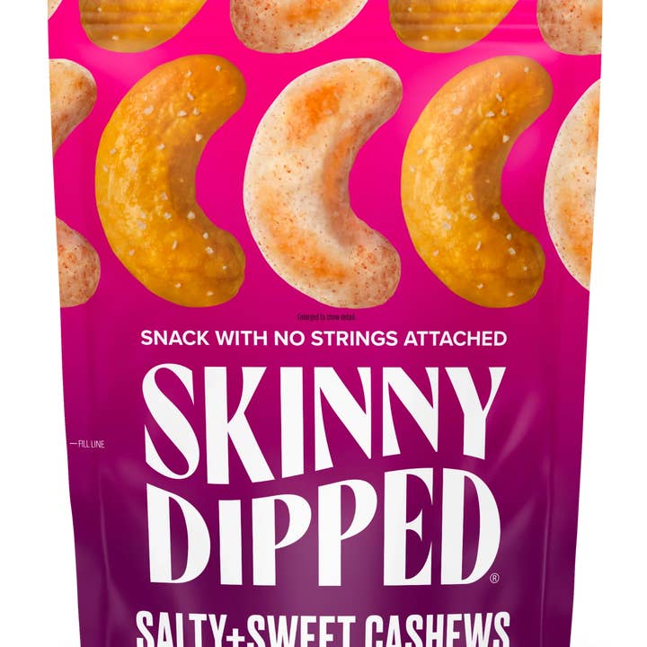 Salty & Sweet Cinnamon Crunch Cashews Pouch, 4oz for wholesale by SkinnyDipped
