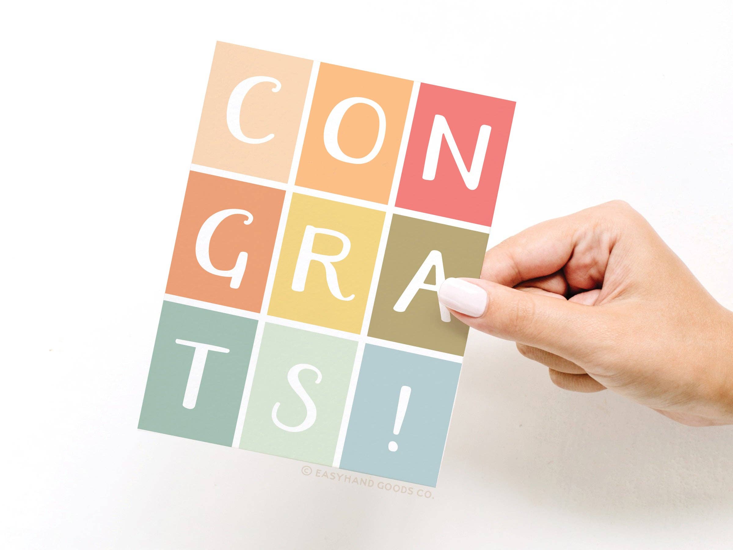 Easyhand Goods – formerly Onderkast – wholesale Congratulations card – Congrats Colorblocks Greeting Card2