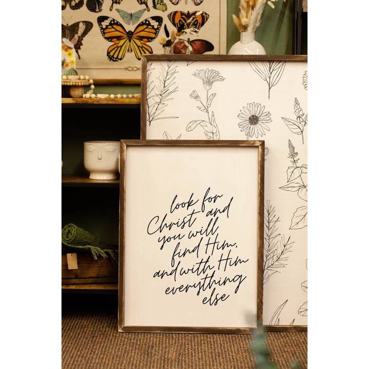 Our Kindred Home - Wholesale Sign - Look for Christ - C.S. Lewis