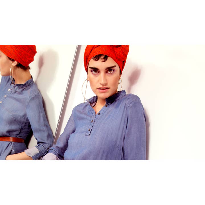 ODAY - Wholesale Dress - Women's - The Missdasha Dress - Denim Blue3