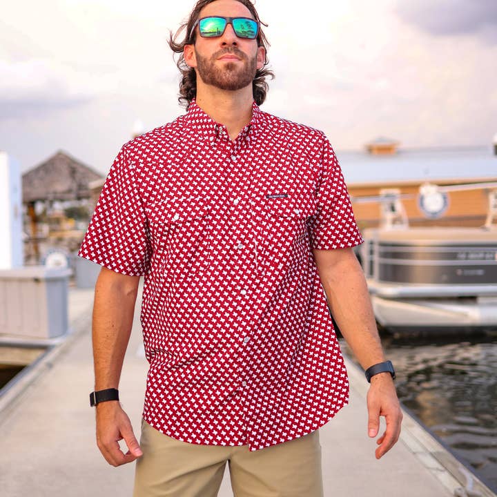 The Houston Pearl Snap Fishing Shirt for wholesale by SALT WATER SOUL