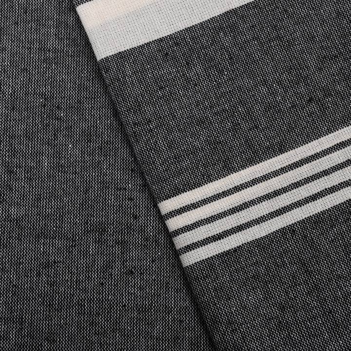 Organic Turkish Towels - Wholesale Beach towel - Embroidered Monogrammed Black Striped Beach Towel5