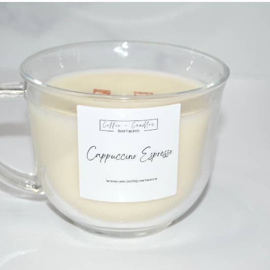 Cappuccino Espresso | Coffee Mug Candle for wholesale by Coffee + Candles LLC