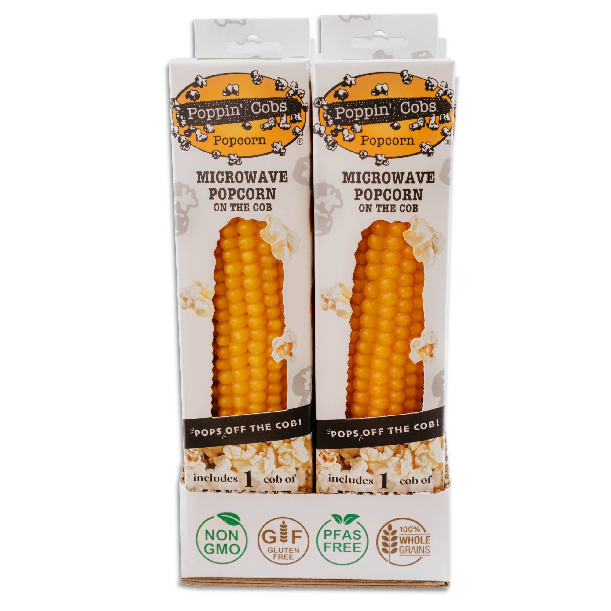 Poppin' Cobs Popcorn - Wholesale Popcorn - Popcorn on the Cob - Single Pack in a 16 pack case1