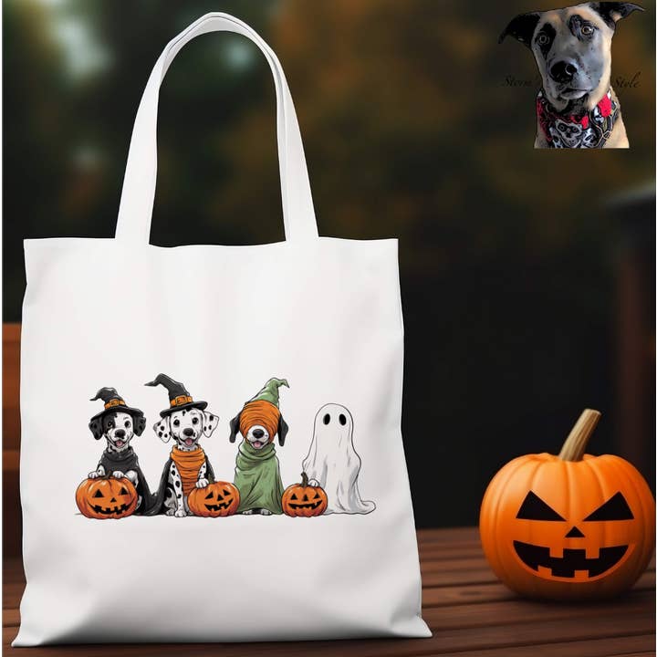 Storms Style - Wholesale Tote Bag - Unisex - Halloween Dog Tote Bag - 30 breeds13