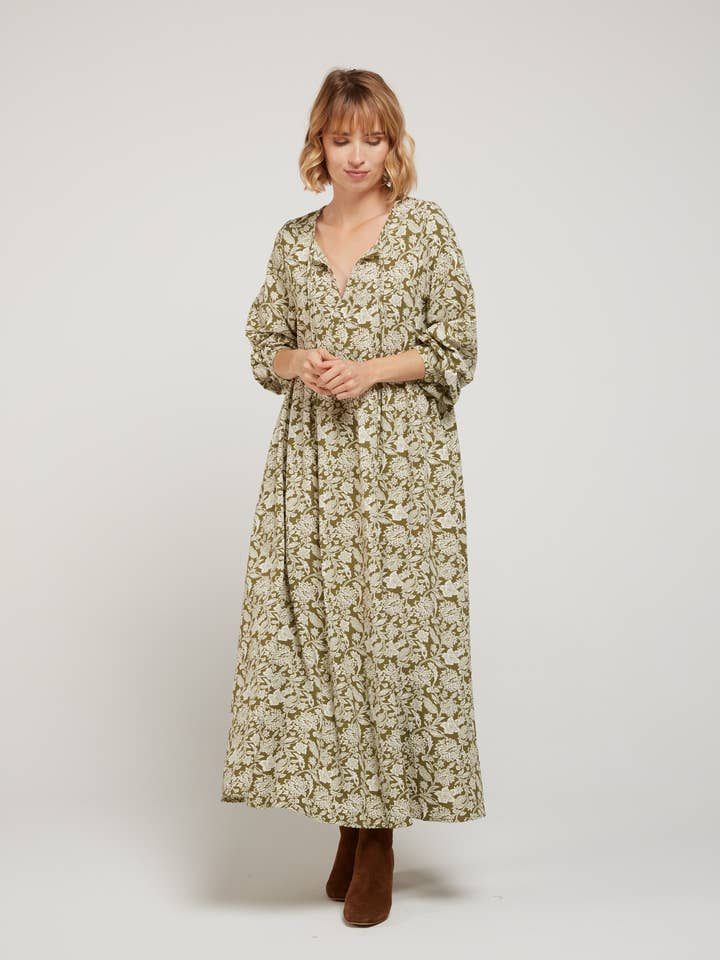 ROSA - Abito lungo floreale a maniche lunghe – per la vendita all'ingrosso da parte di Andy & Lucy