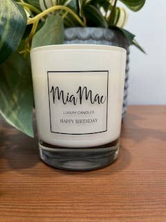 "Happy Birthday" Candle for wholesale by MiaMae Luxury Candles