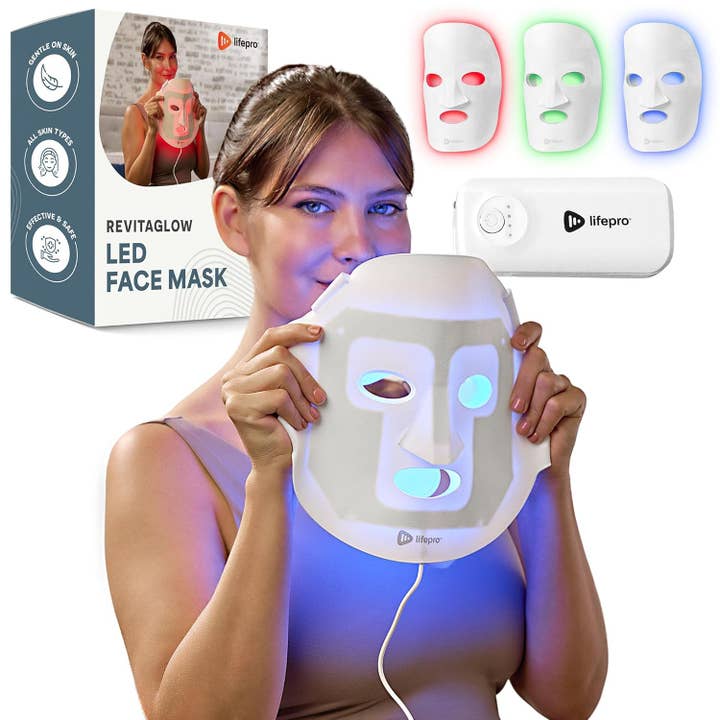 LifePro LED Light Therapy Mask 3 Color Face & Neck-Portable for wholesale by LifePro