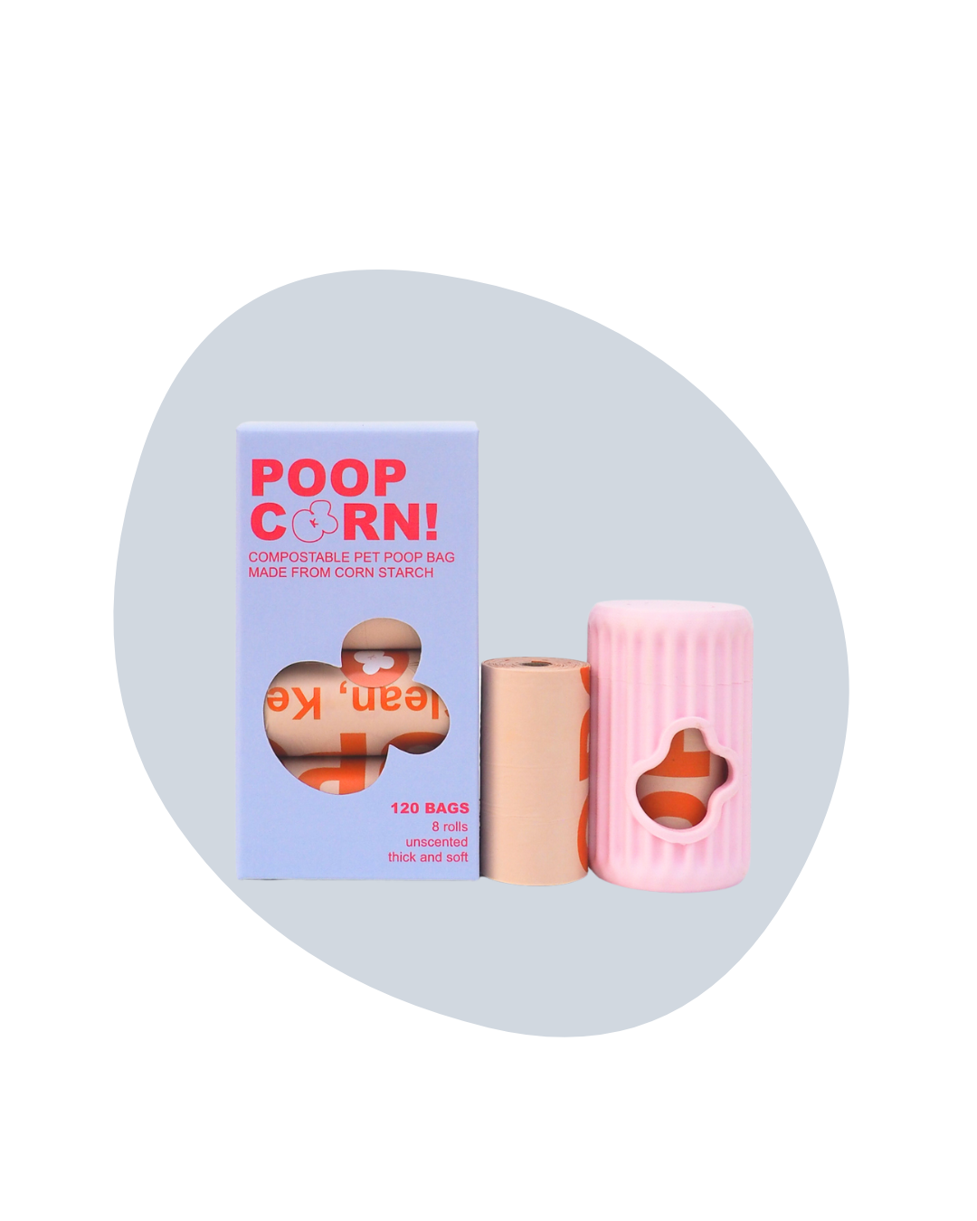 POOPCORN - Wholesale Pet Poop Bag Dispenser - Poopcorn Walk Set – 3D printed Dispenser & Biodegradable Bags0