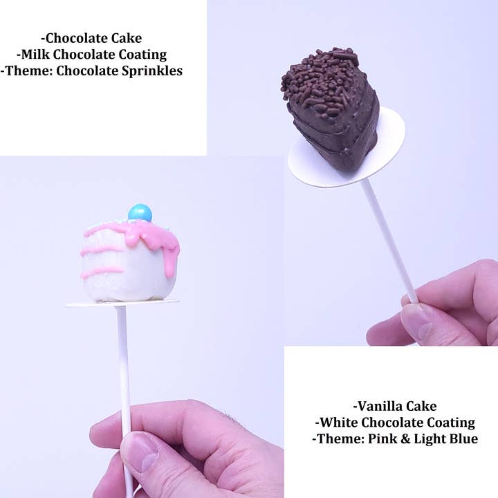 Wild Angel Treats, LLC - Wholesale Cake - Designer Cake Pops-Piece of Cake Shape - Valentine's Day1