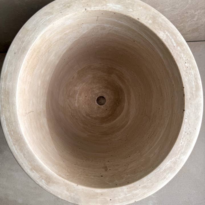 Minimal Loot Design - Vente Pot - Jardinière en béton avec soucoupe, grand pot de fleurs moderne, jardinière à bulles, pot en ciment décoratif, pot minimaliste avec drainage, grand pot nordique9