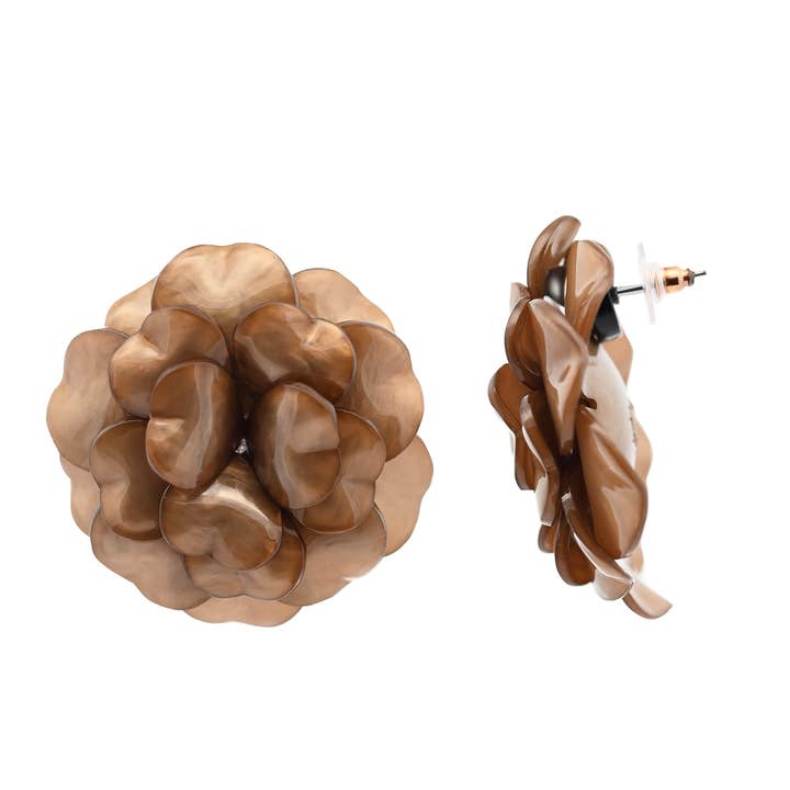 PENDIENTES CON BOTÓN DE FLOR - FT2464A307 para venta al por mayor de AMORINO SRL