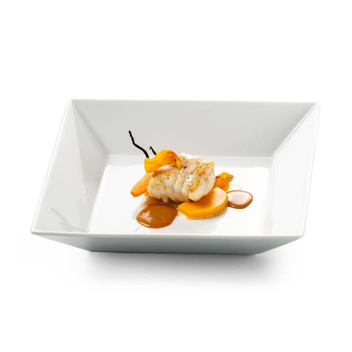 SQUARE DEEP PLATE 22CM for wholesale by Catalonia Plates, Inc.