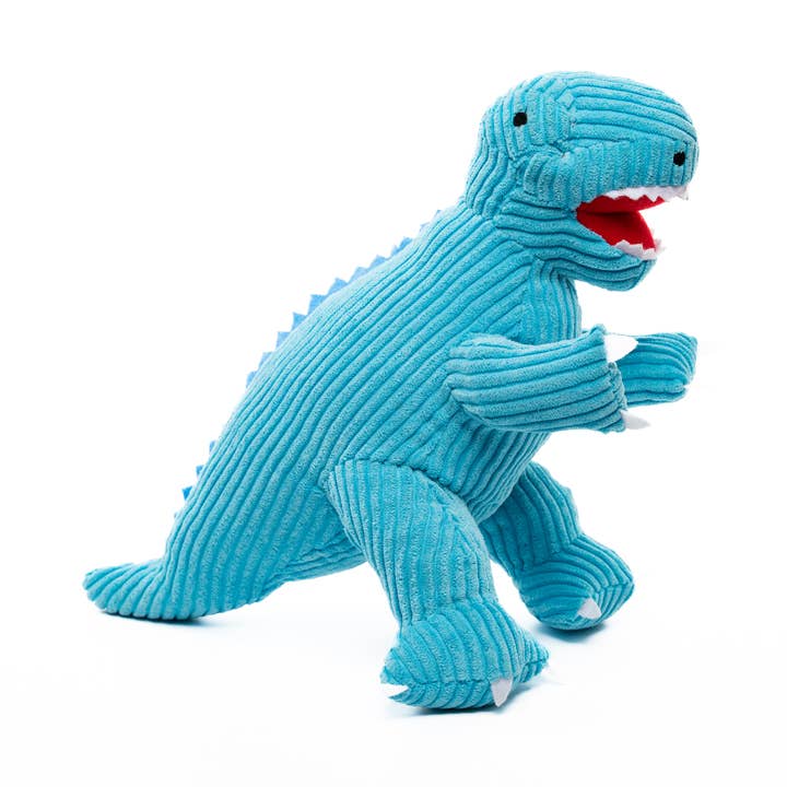 Best Years Ltd - Wholesale Stuffed/Plush Toy - Kids & Baby - T Rex Soft Toy Dinosaur Teddy- Soft Tactile Blue Corduroy 0