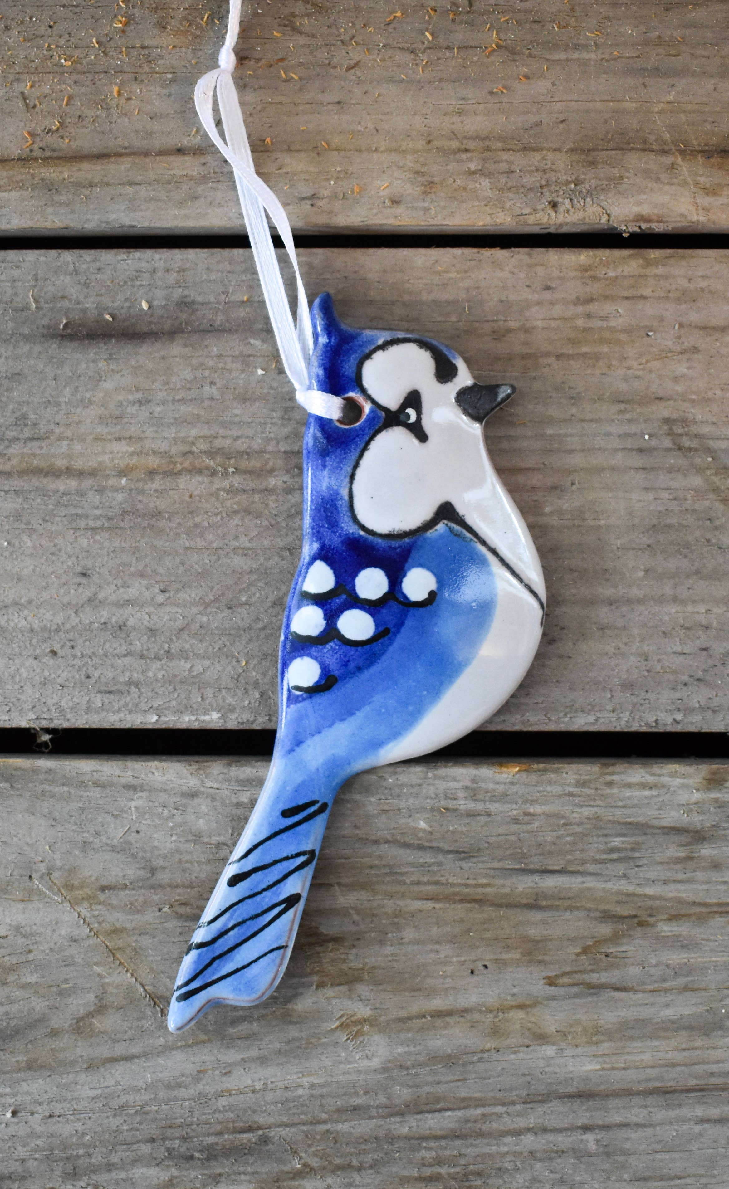 Wayne Village Pottery - Wholesale Ornament - Blue Jay Ornament1