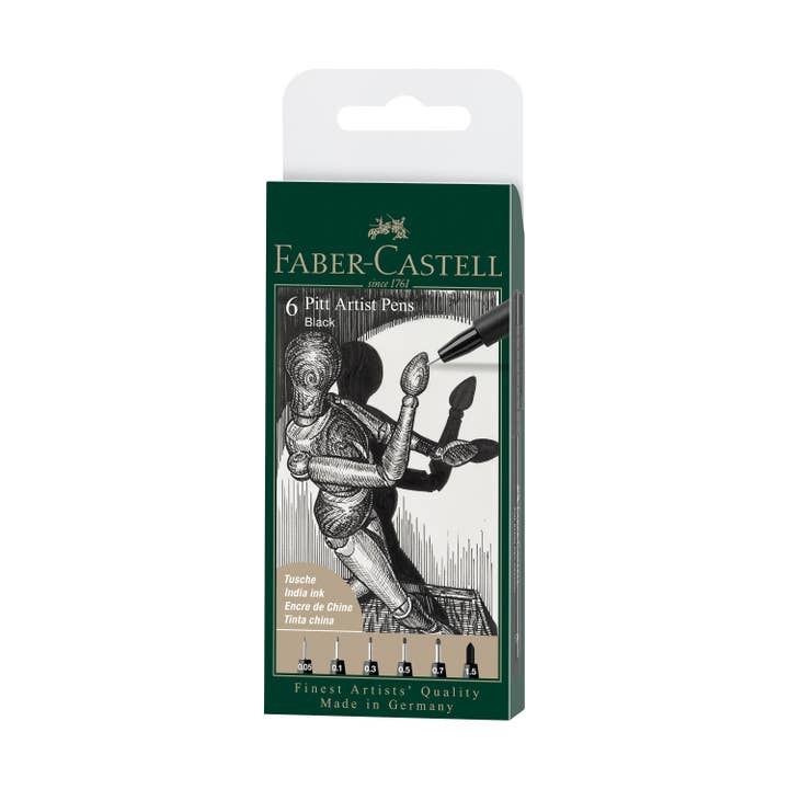 Faber-Castell / Creativity for Kids - Wholesale Pen - Pitt Artist Pen, #199 Black (XXS, XS, S, F, M, 1.5)