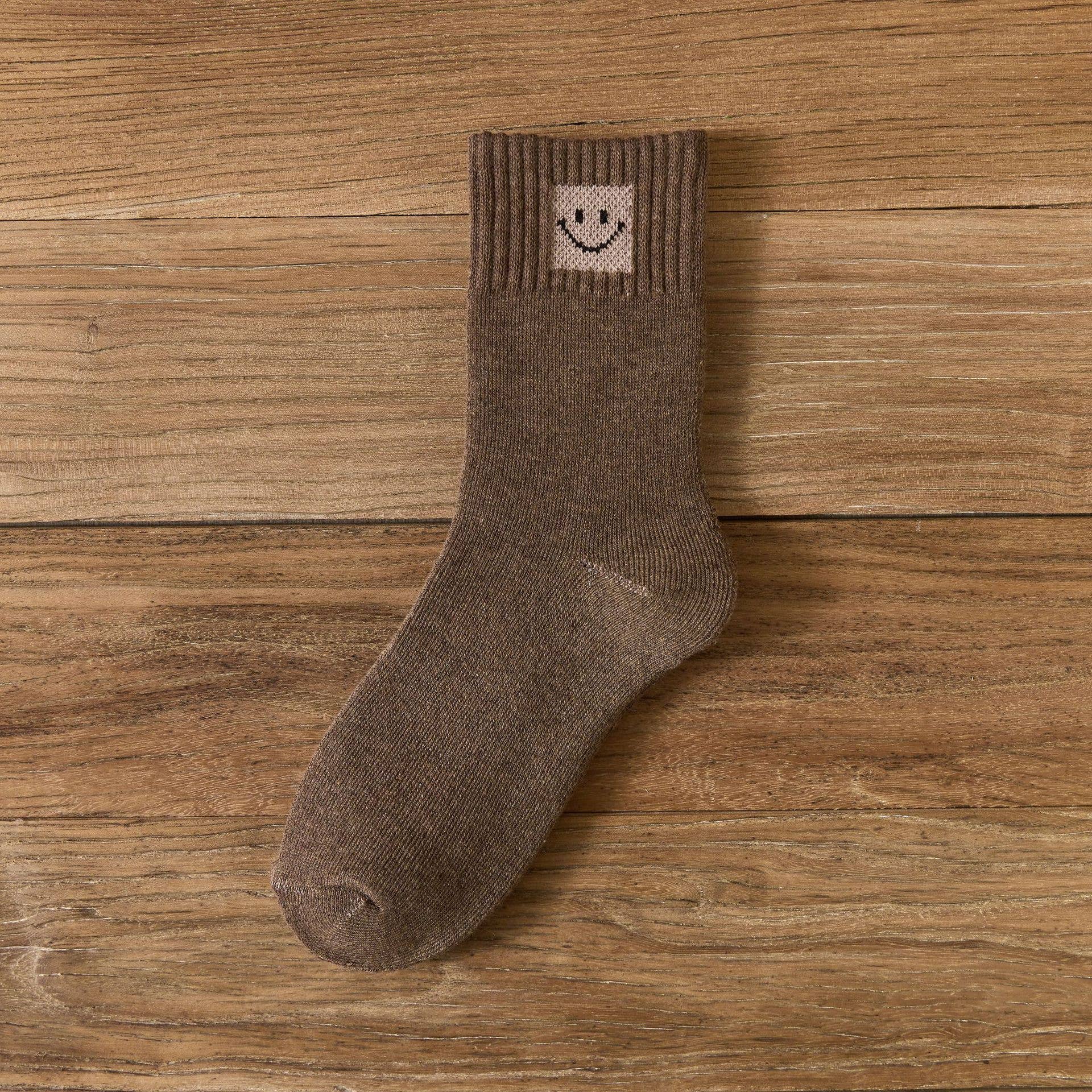 MKS America - Wholesale Socks - Women's - Smiley Face Icon Fleece Socks1