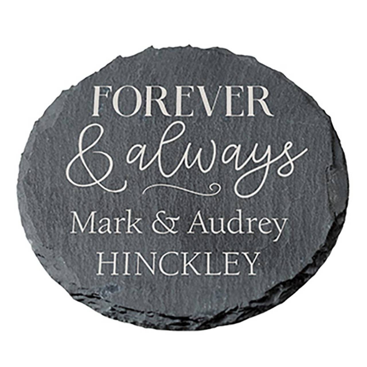 P. Graham Dunn - Vente Sous-verre - Dessous de verre en ardoise ronde - 4/pqt2