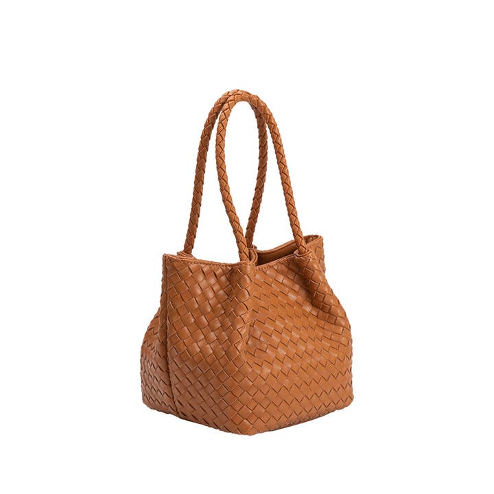 Melie Bianco - Wholesale Top Handle Bag - Women's - Anahi Saddle Recycled Vegan Top Handle Bag