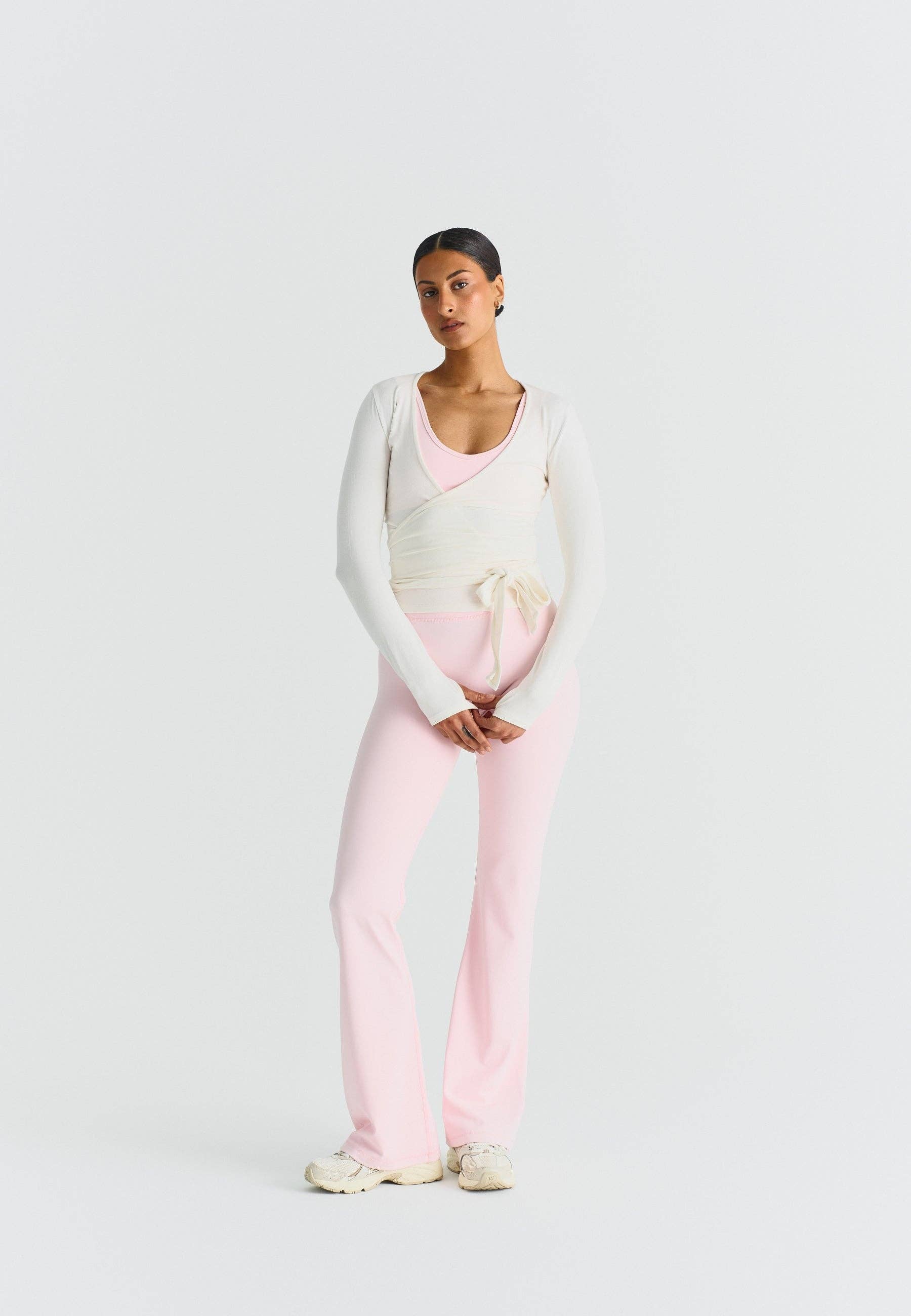 Sisterly Tribe - Wholesale Athletic/Lounge Leggings - Women's - Softsculpt Flared Leggings - Ballet Slipper3