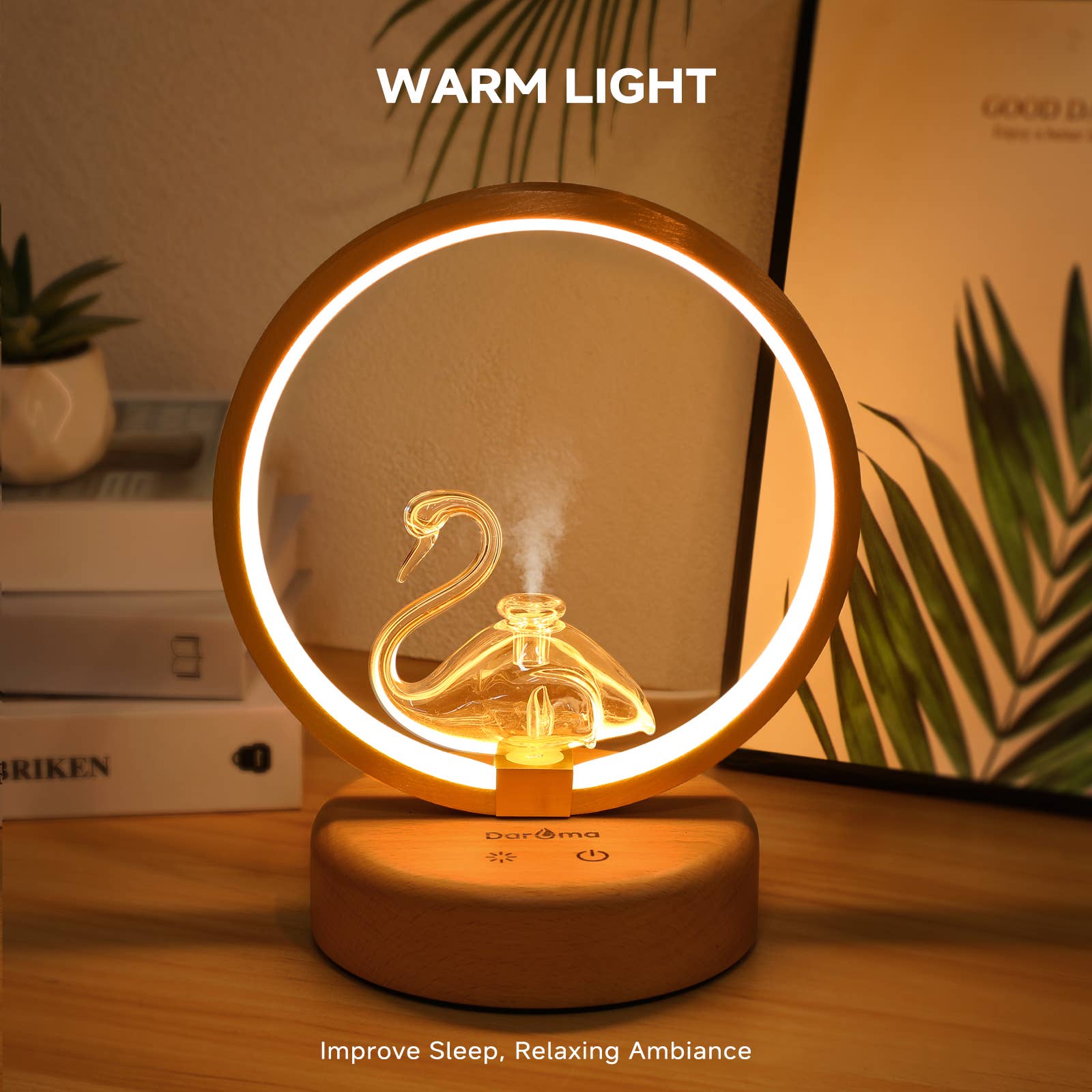 DAROMA - Wholesale Electronic Diffuser - Waterless Handmade Glass-Wood Essential Oil Diffuser5