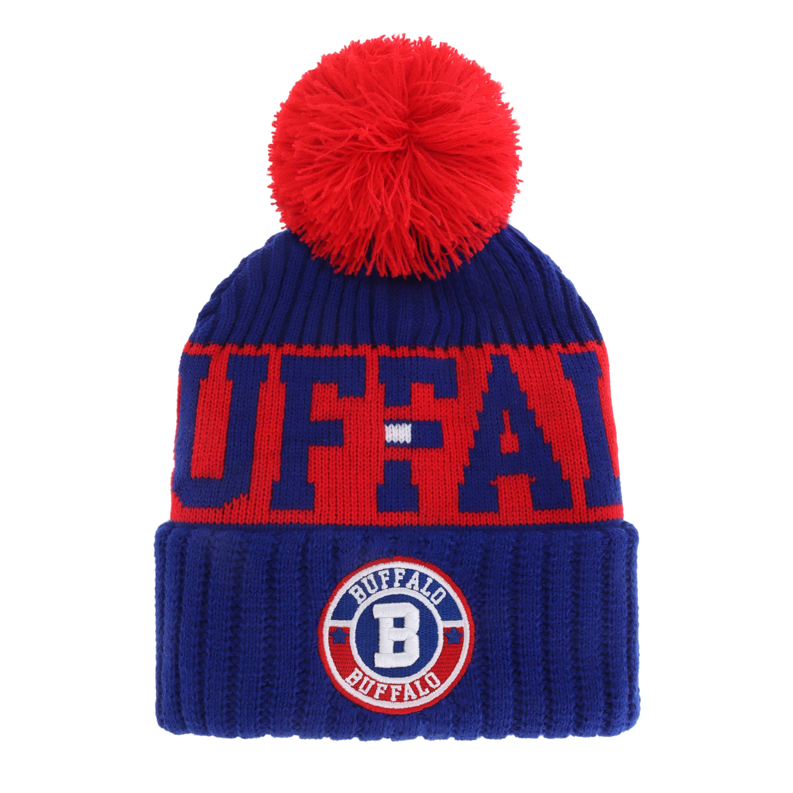 ChoKoLids – Engroshandel Beanie - Unisex – Strikkede vinterhuer med pompon og broderet fodboldhold-logo3