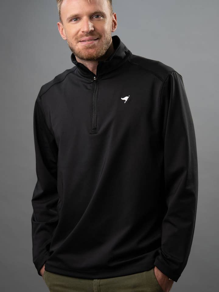 Quarter Zip - Noir pour la vente par American Fit