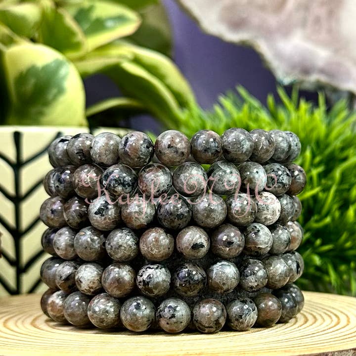 Natural Yooperlite 8mm 7.5” Crystal Bracelet for wholesale by KayleeNYC