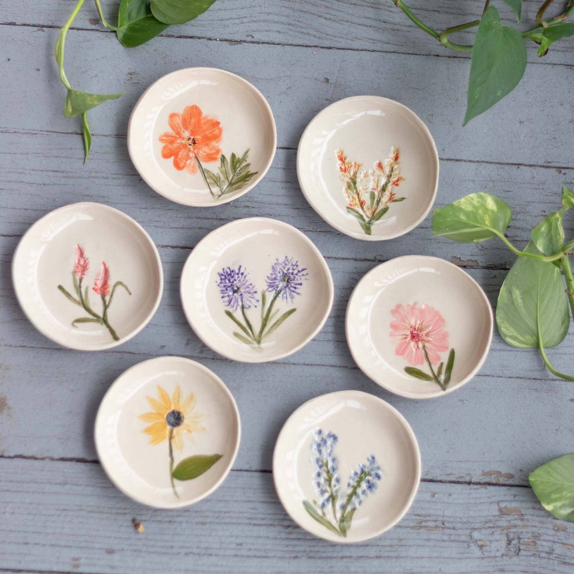 Tara Kothari - Wholesale Jewelry Dish - Handmade Pressed Flower Jewelry Dish0