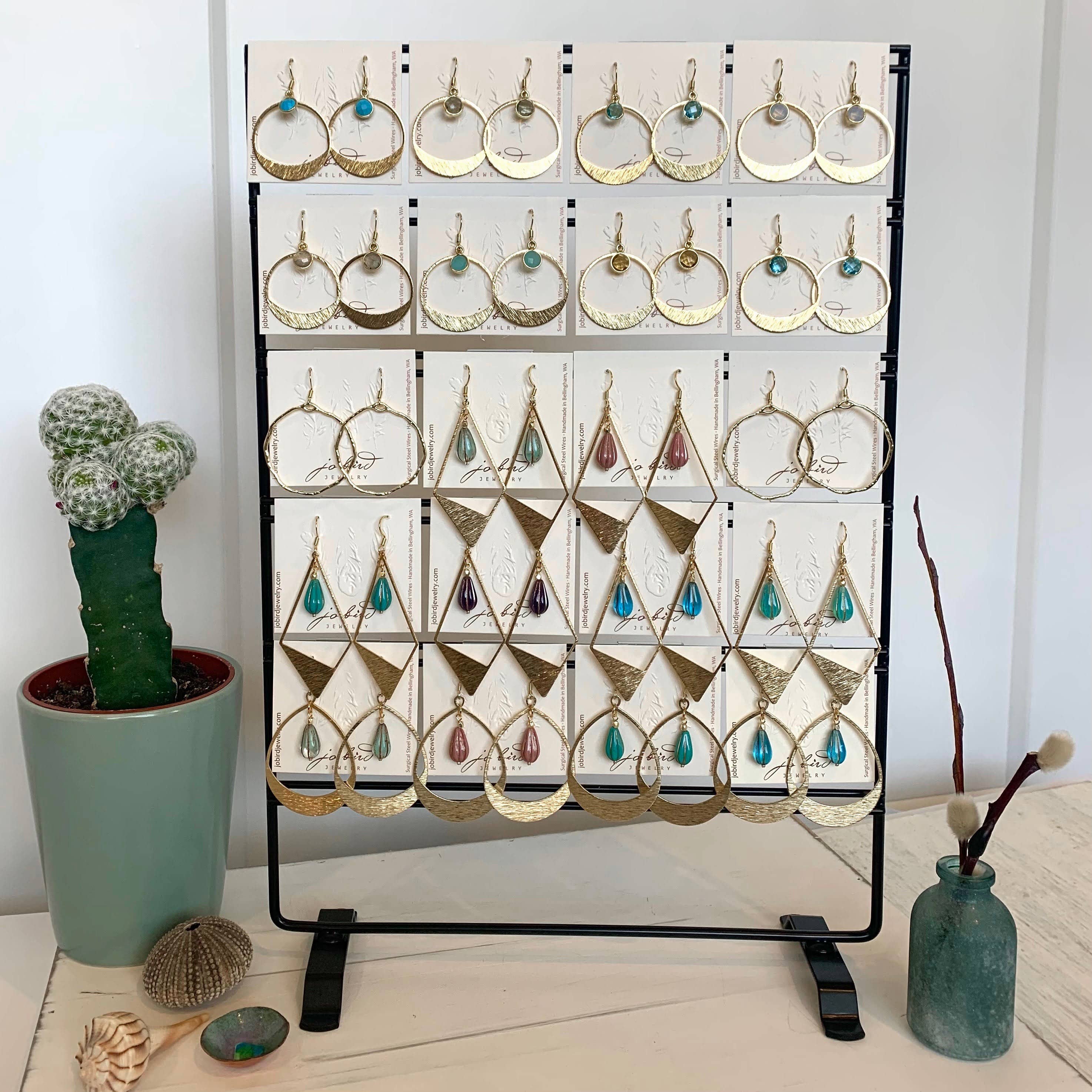 Jo Bird Jewelry - Wholesale Jewelry Stand & Display - Black Steel Earring Display Stand1