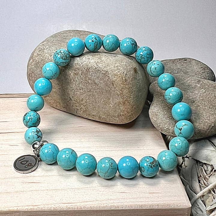 8mm simulerat turkos Mala armband för wholesale av One Zero Eight