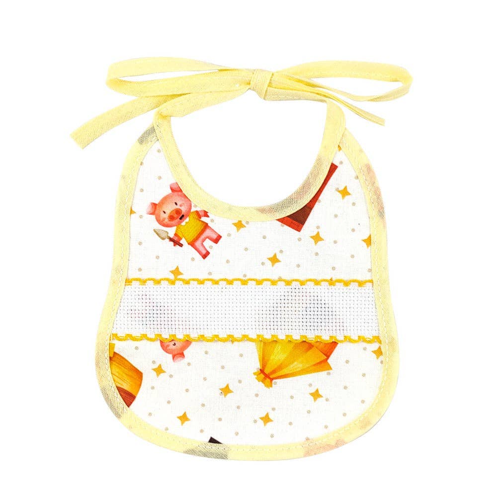 Almatex srl - Wholesale Bib - Baby - SCAR bib to embroider with ties3