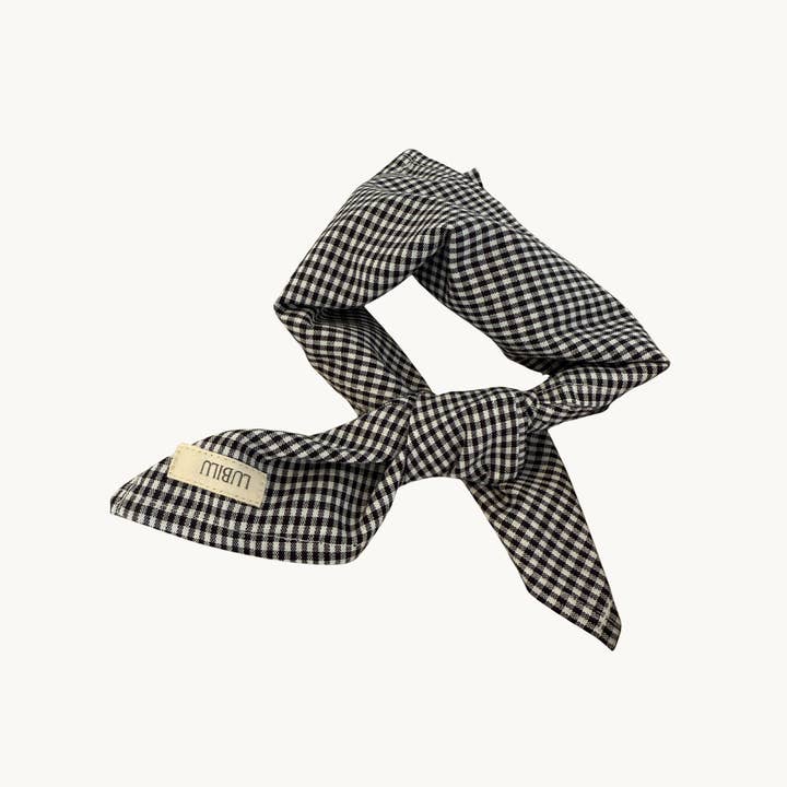 Sciarpa a Quadri Classica Lubilu Nera per la vendita all'ingrosso da parte di Lubilu Copenhagen
