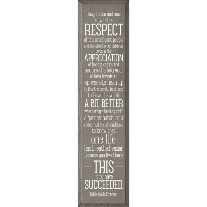 To Laugh often and much... - Ralph Waldo Emerson Quote for wholesale by SAWDUST CITY