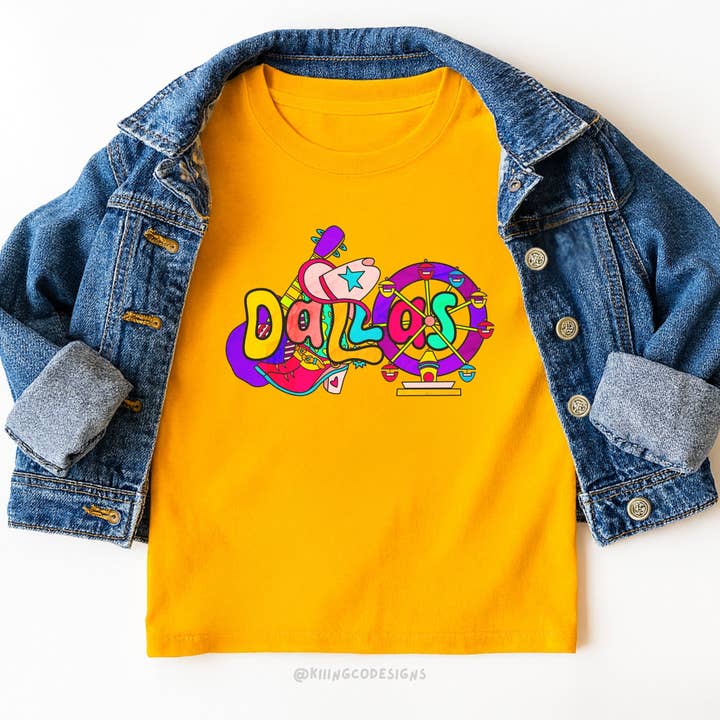 Dallas Youth Tee for wholesale by Kiiing & Co. Designs